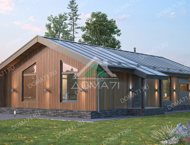 Барнхаус 110 кв.м каркасный 14.5×7.5 проект 73