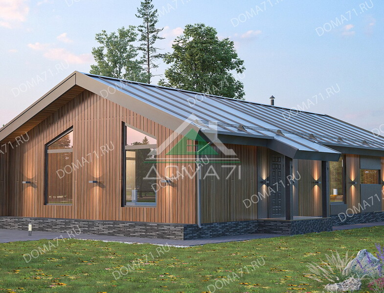 Барнхаус 110 кв.м каркасный 14.5×7.5 проект 73