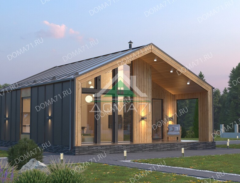 Барнхаус 7×7.5 проект 71