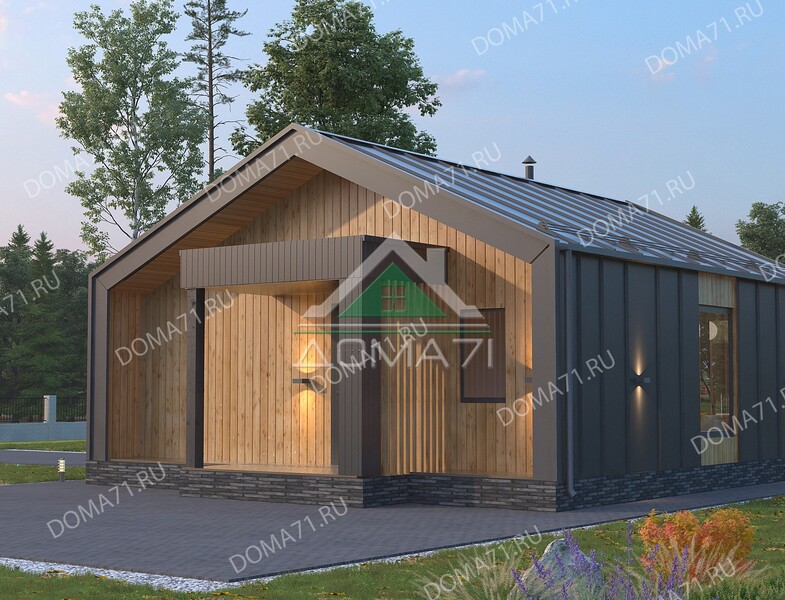 Барнхаус 7×7.5 проект 71