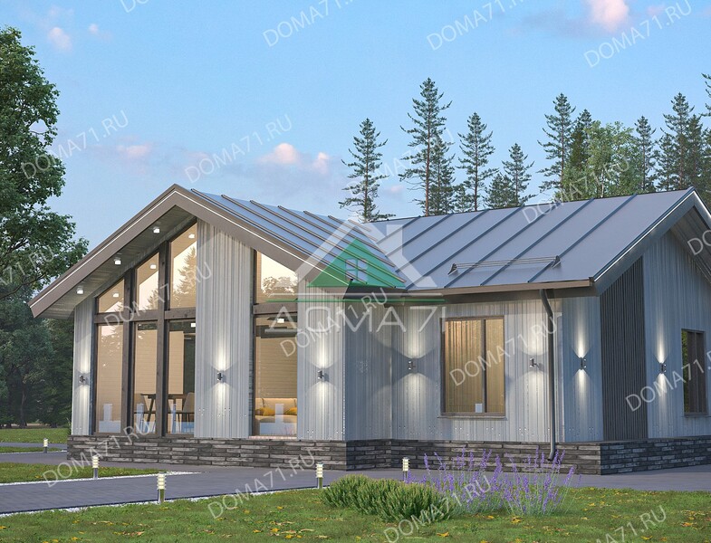 Каркасный дом Барнхаус 87 кв.м 10×8.3 проект 75