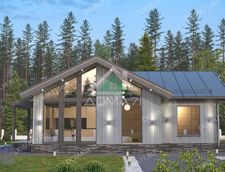 Каркасный дом Барнхаус 87 кв.м 10×8.3 проект 75