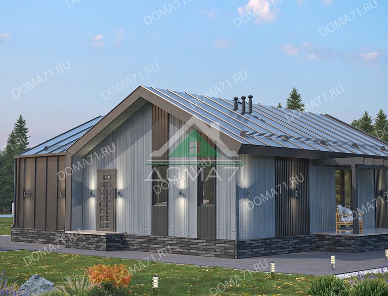 Каркасный дом Барнхаус 87 кв.м 10×8.3 проект 75