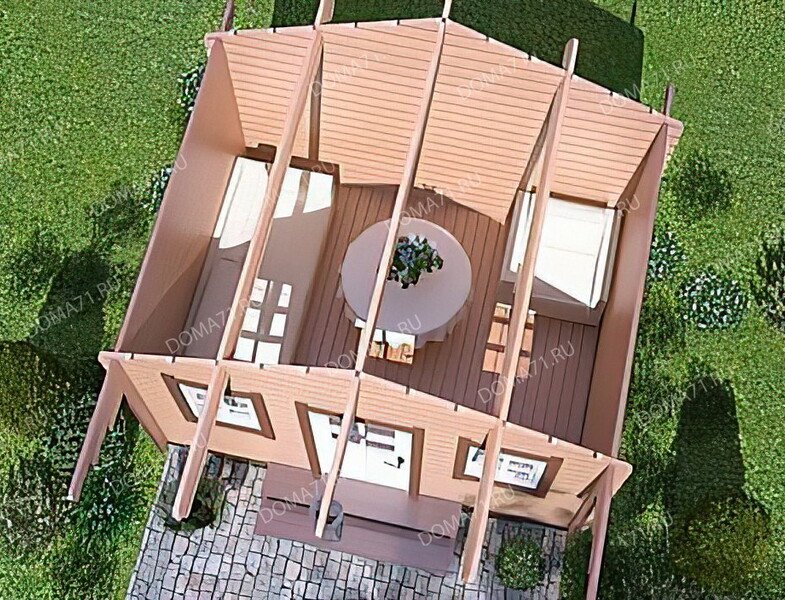 Дом из бруса 3х4. Проект 17