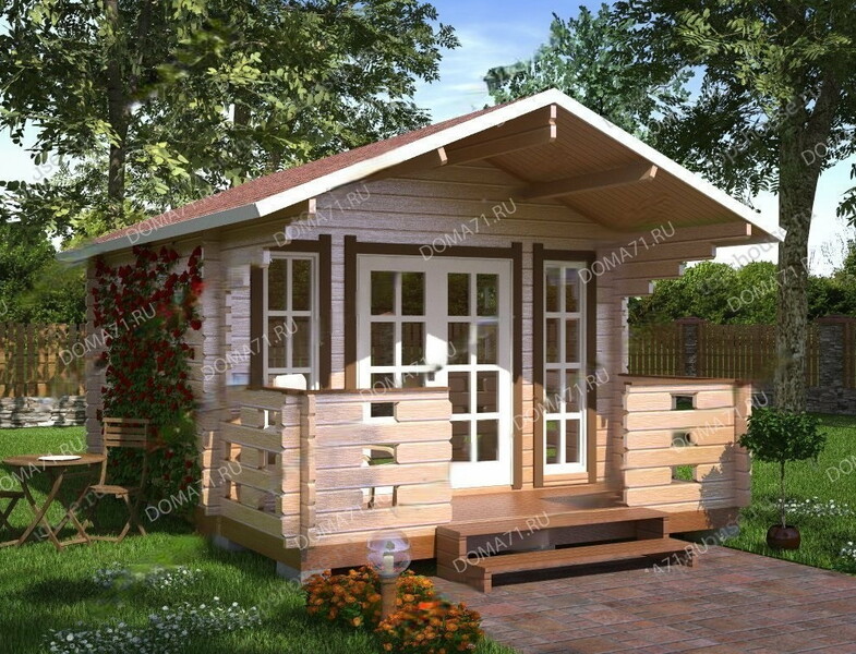 Дачный дом из бруса 4х5. Проект 18