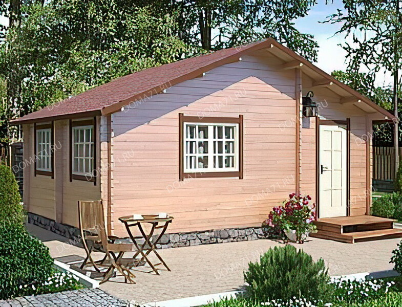 Дачный дом 5х6 из бруса. Проект 22