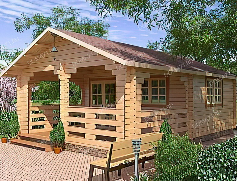Дачный дом из бруса 5х7. Проект 24