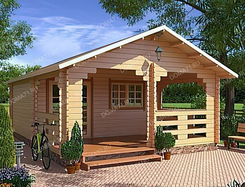 Дачный дом из бруса 5х7. Проект 24