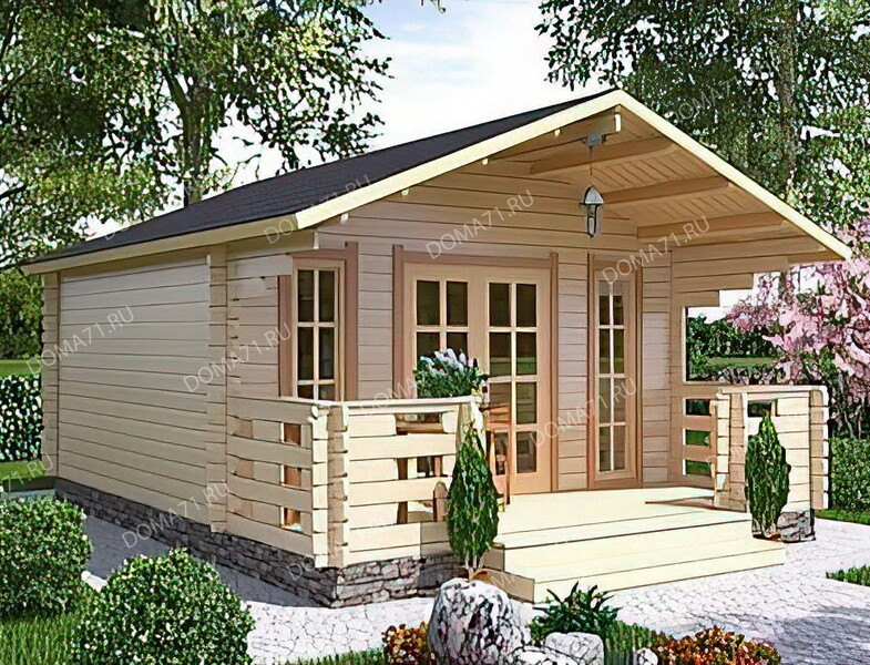 Дачный дом из бруса 6х4,5. Проект 27