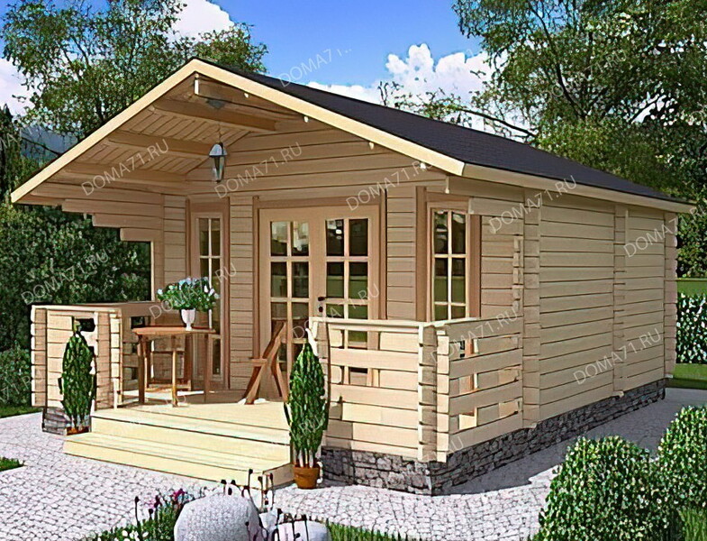Дачный дом из бруса 6х4,5. Проект 27