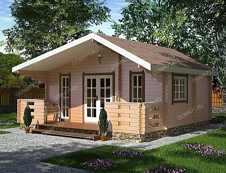 Дача из бруса 6х6. Проект 28