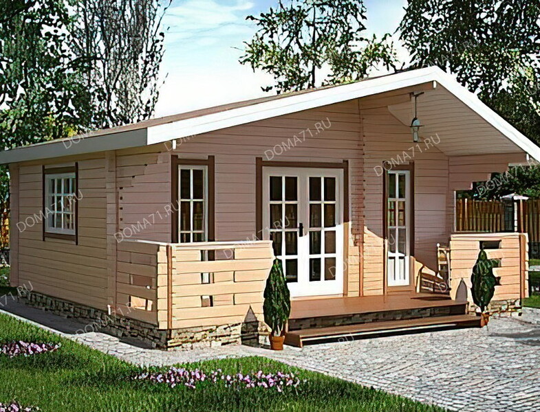 Дача из бруса 6х6. Проект 28