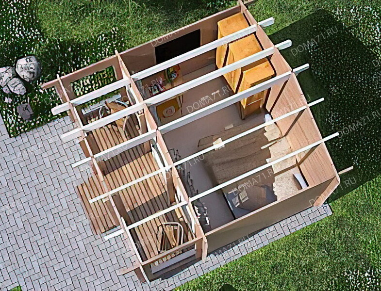 Домик из бруса 4х4. Проект 31