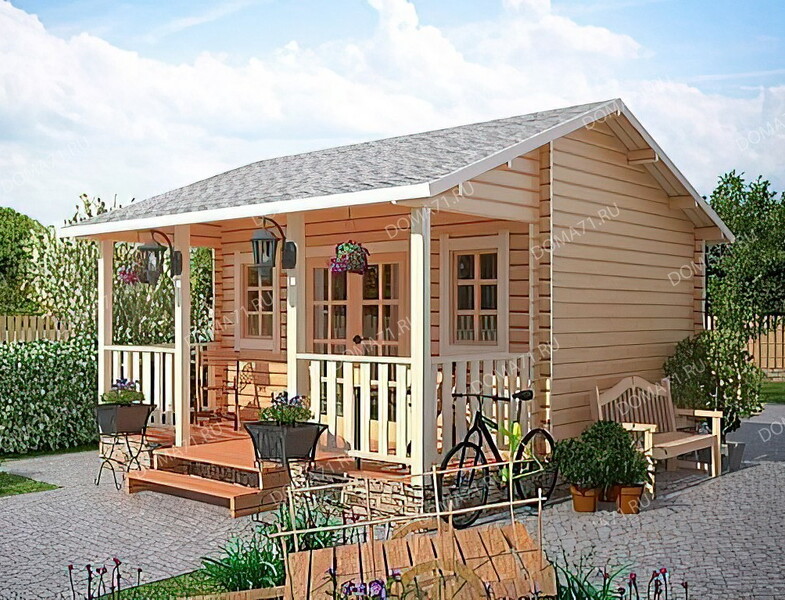 Садовый домик из бруса 4х5. Проект 35