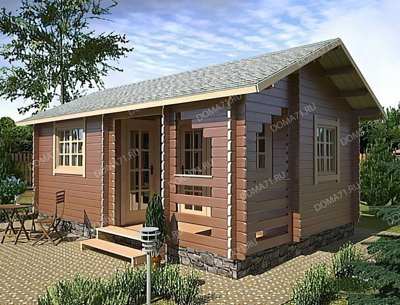 Дачный дом из бруса 4х6. Проект 36