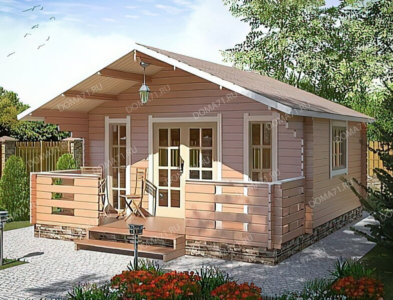 Дом из бруса 5х6. Проект 37