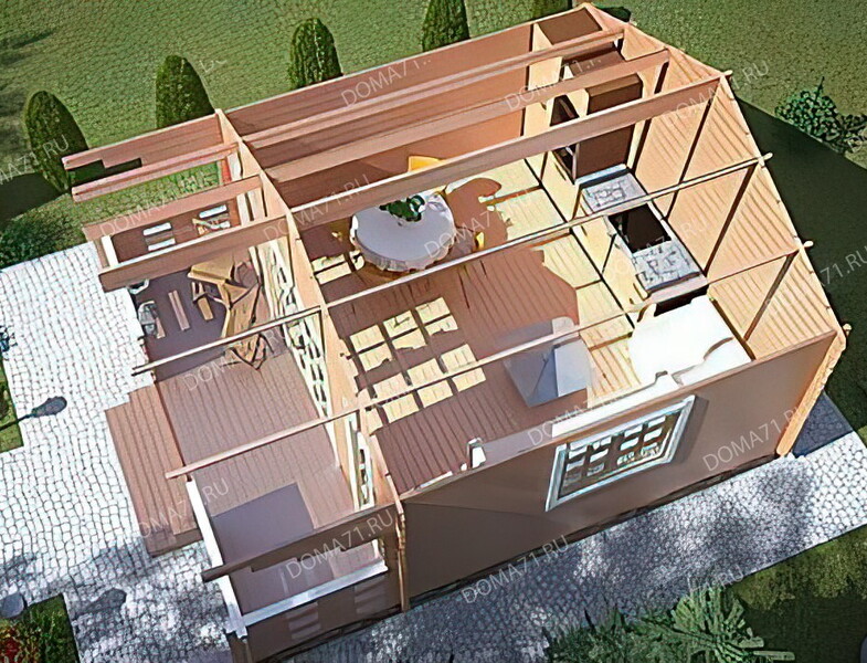 Дом из бруса 5х6. Проект 37