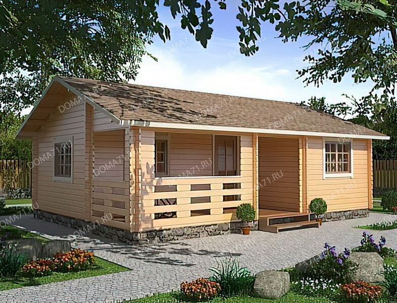 Дом из бруса 6х8. Проект 38
