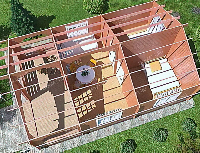 Дом из бруса 6х9. Проект 39