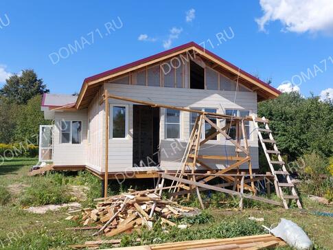 Монтаж имитации бруса на фасад