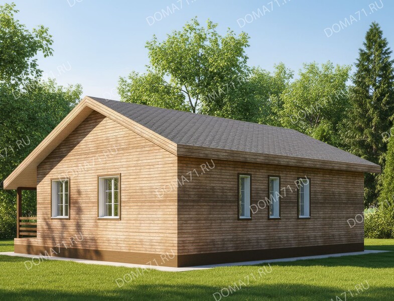  Каркасный дом 90 кв.м 1 этаж 3 спальни