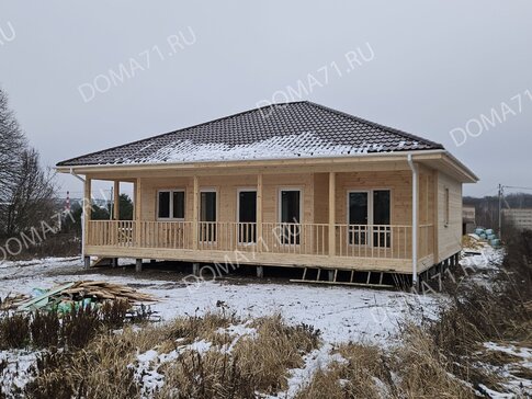 Готовый каркасный дом без покраски