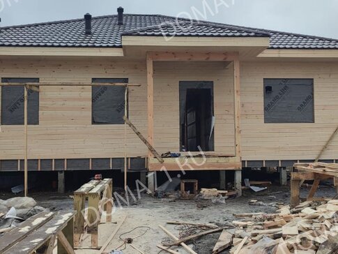 Монтаж имитации бруса на фасад