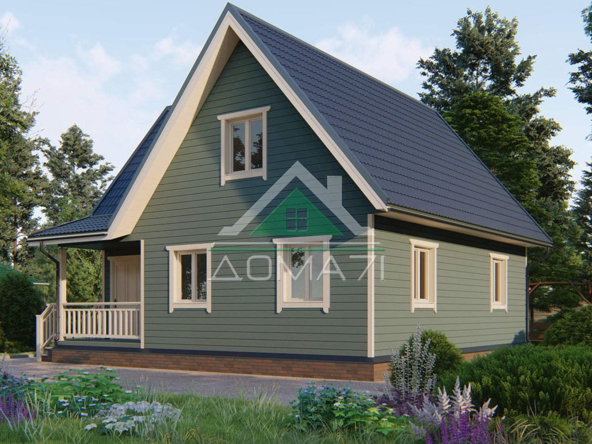 Проект дома Каркасный дом 9×9 проект 54