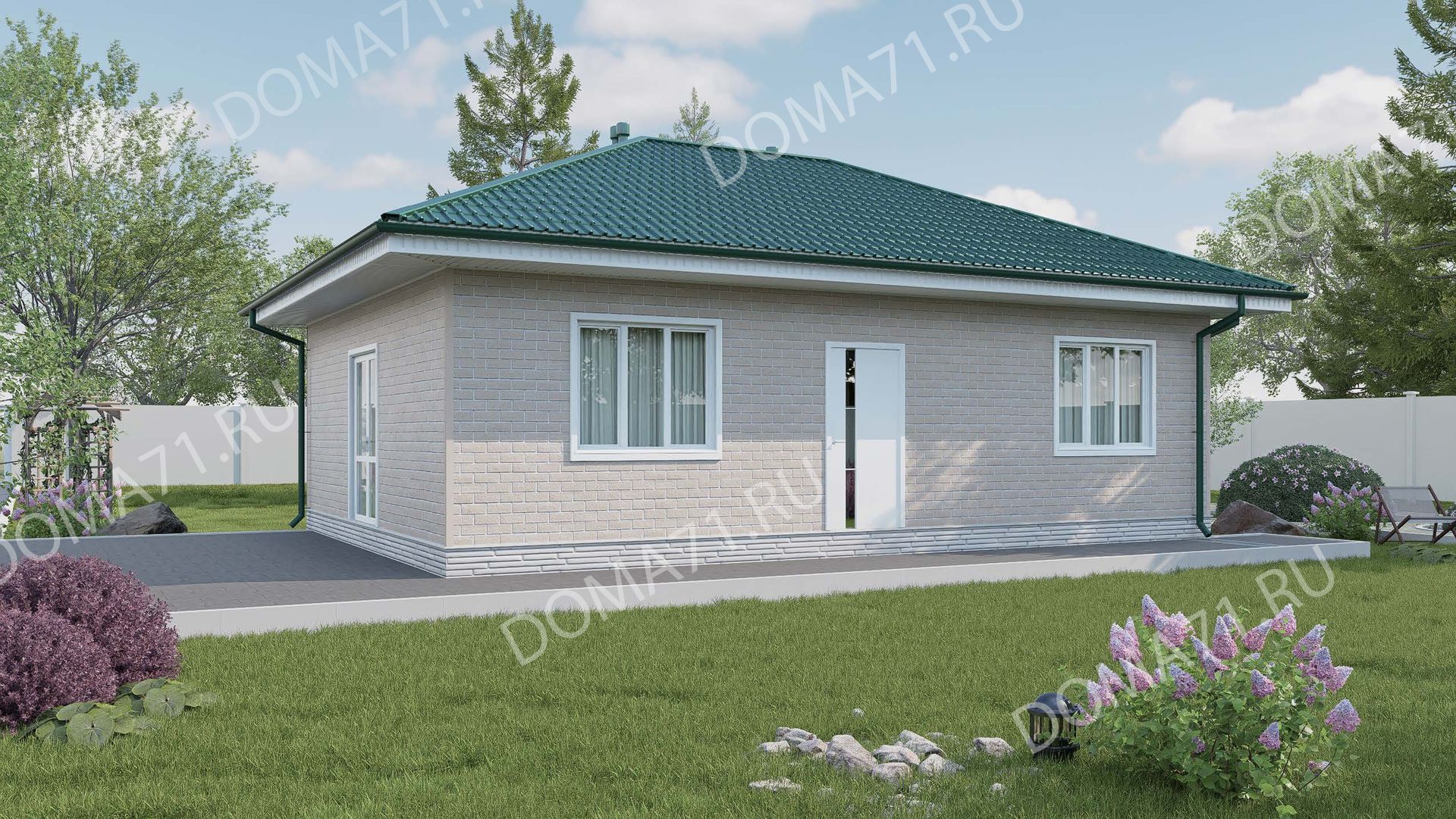 Проект дома Каркасный дом 65 кв.м 8х10 проект 45