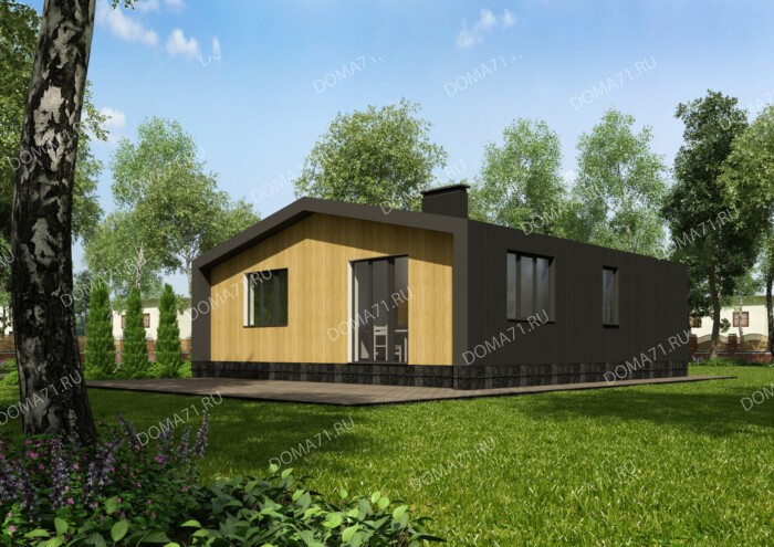 Каркасный дом 70 м2 Барнхаус Тула